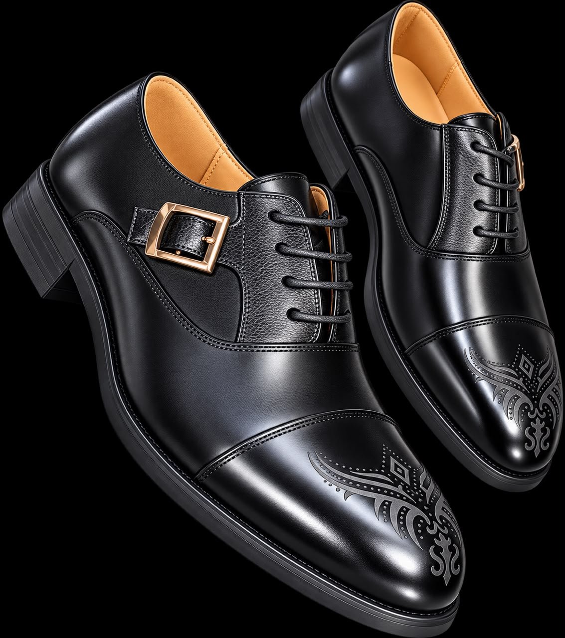 Black lace-up Dress shoe