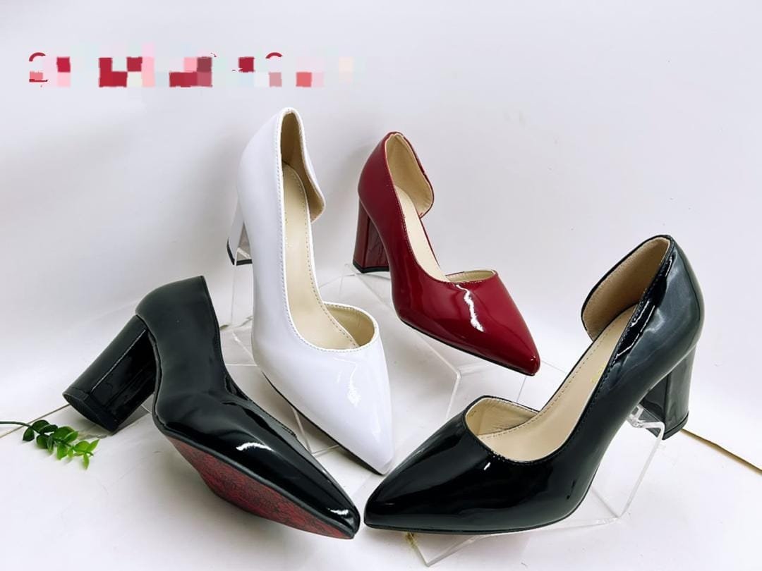 Pointed-Toe Block Heels 