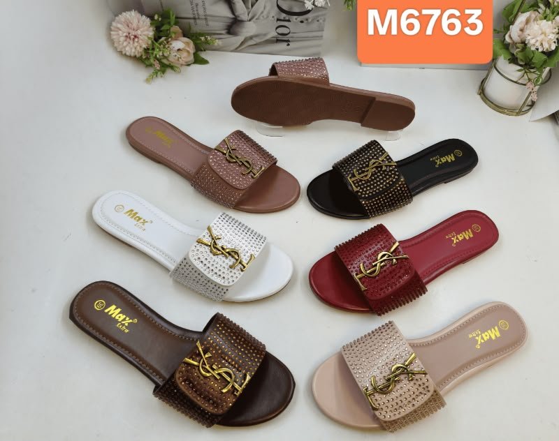 Studded Designer Slide Sandals 