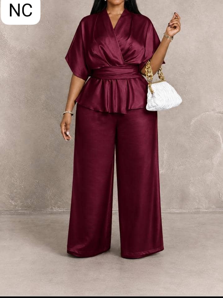 Elegant Satin 2-Piece Set 