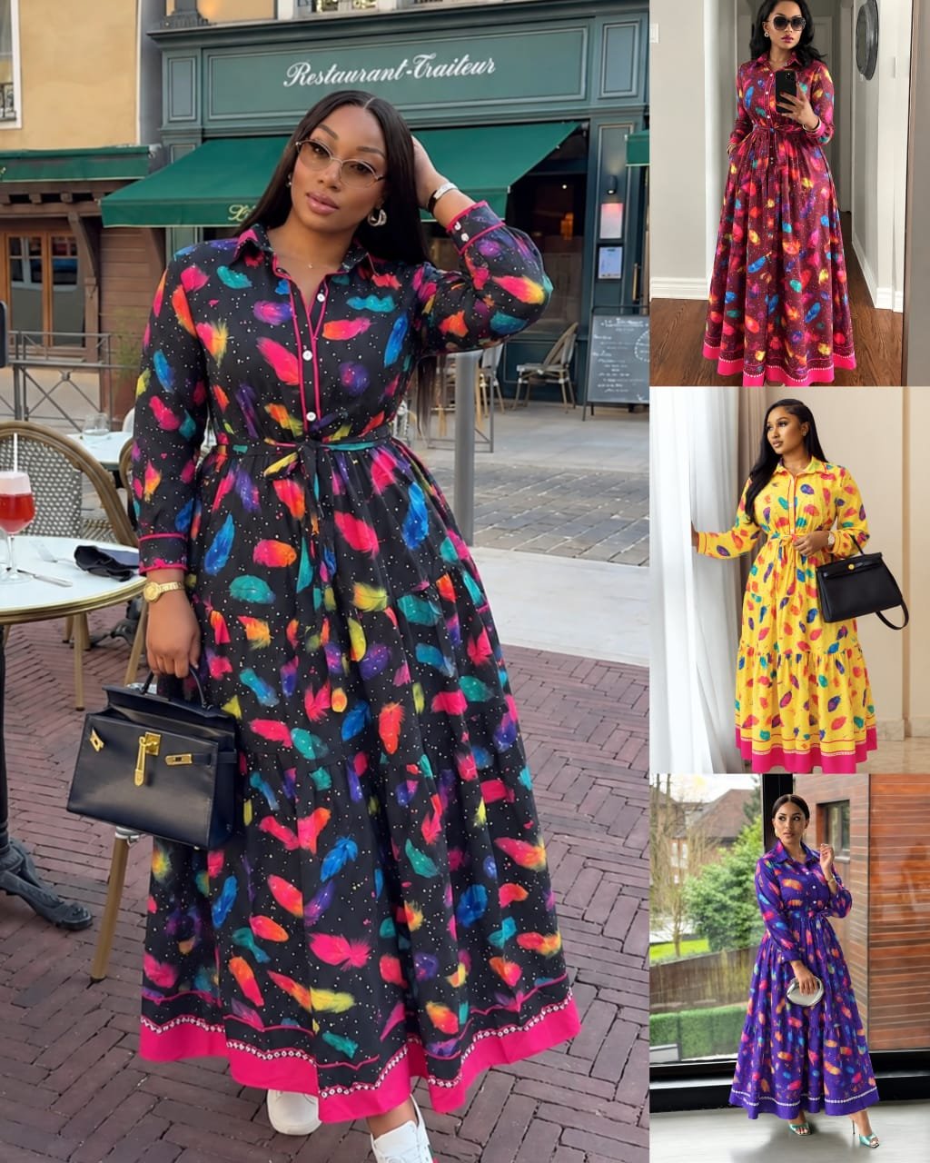 Elegant Printed Maxi Dress 