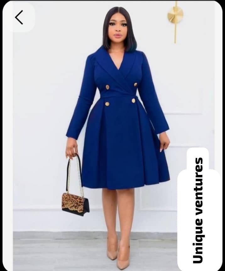 Unique Ventures Navy Blazer Dress