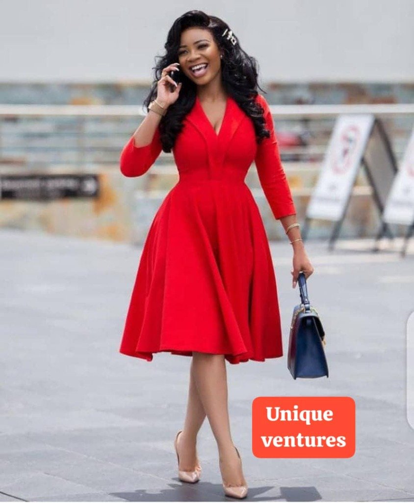 Unique Ventures Red Flare Dress