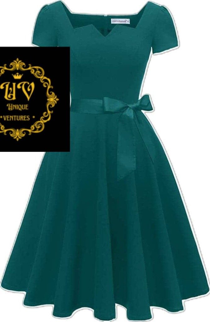 Unique Ventures Teal Ribbon Dress